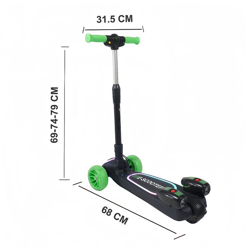 Scooter elétrica infantil de 3 rodas com luzes LED (12V 80W) SG06S