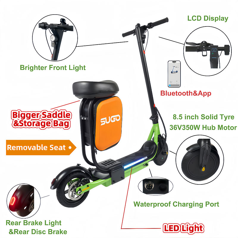 Scooter elétrica para adultos sentados (36V 350W) SGX6-S